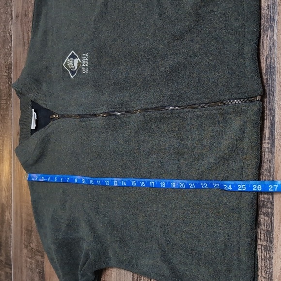 Greenbrand Recycled Yarn Full Zip Sweater Denali Alaska Olive Size Large - Picture 7 of 9
